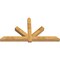 Ekena Millwork Kennewick Rough Sawn Timber Gable Bracket, Western Red Cedar, 96"W x 52"H x 6"D x 6"F, 13/12 Pitch GBW096X52X0606KEN00RWR - alternate 4
